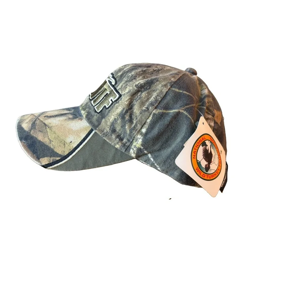 VTG 00s NWTF Camo Snapback Hat Mossy Oak Camo Wild Turkey Federation New W/ Tags